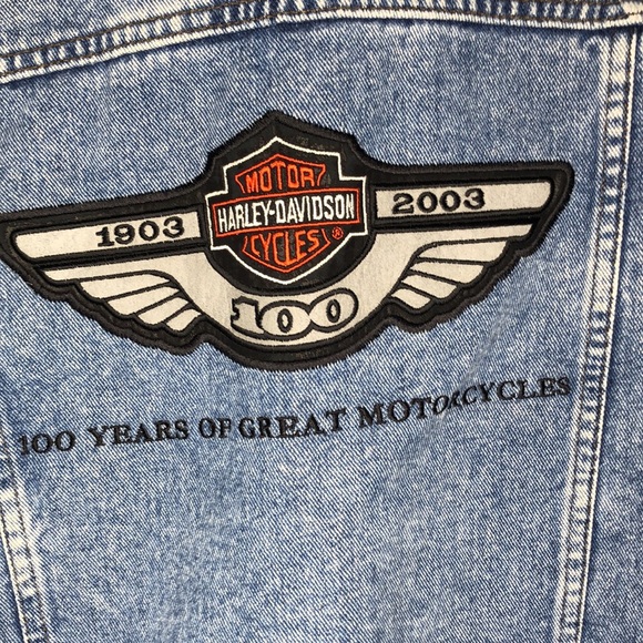 Harley Davidson 100th Anniversary Denim Jacket - Picture 5 of 6
